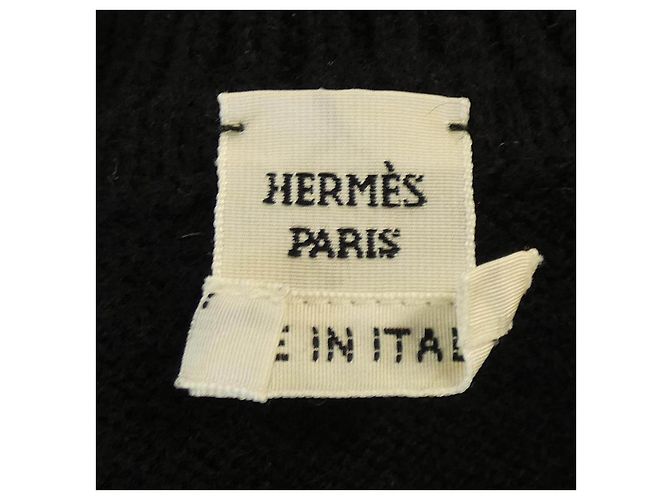 Hermès Vestido de cashmere Hermes 4H2541D134 Negro - vista 4