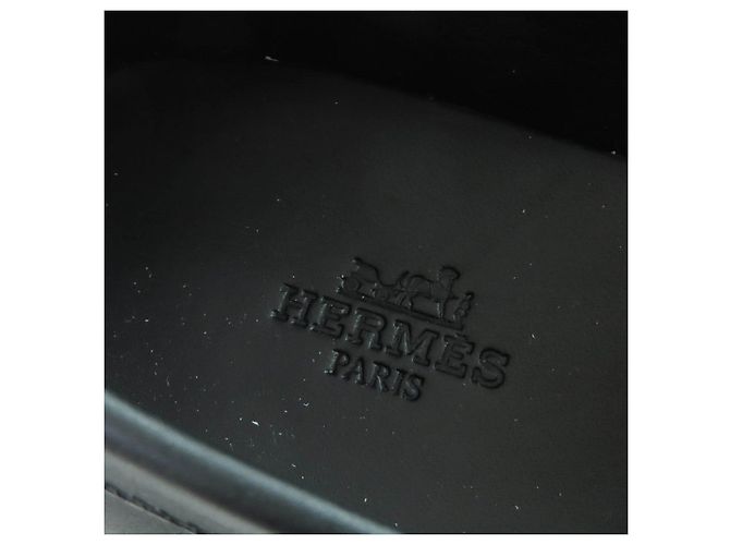 Hermès 37.5 Leather Loafers Black White - view 10