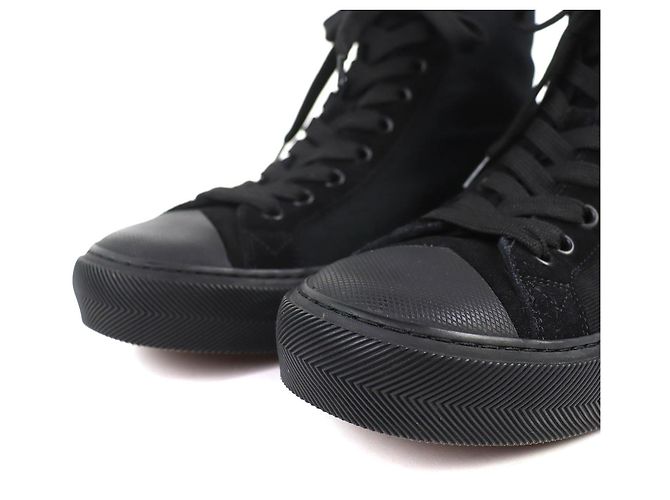 Baskets montantes Louis Vuitton Tattoo line Alps emblem Canvas Noir - vue 7