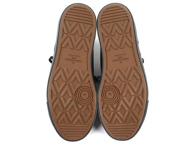 Baskets montantes Louis Vuitton Tattoo line Alps emblem Canvas Noir - vue 8