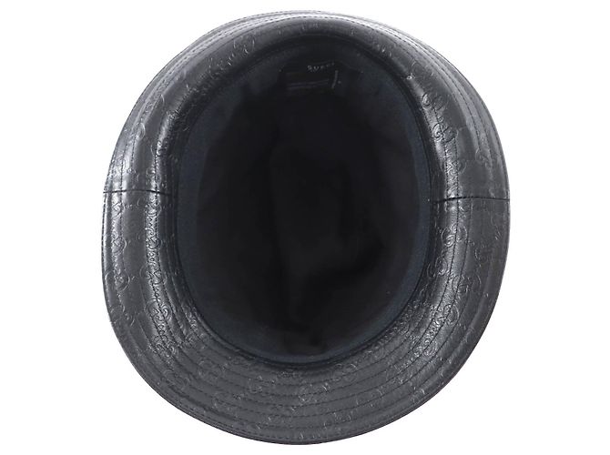 Sombrero de piel de vaca Gucci Guccissima GGPattern Negro - vista 4