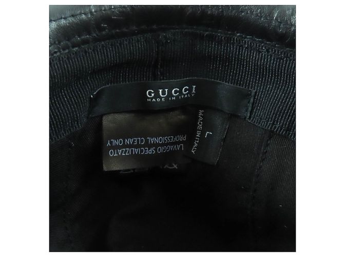 Sombrero de piel de vaca Gucci Guccissima GGPattern Negro - vista 6