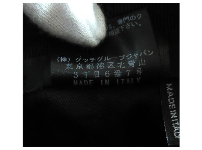 Sombrero de piel de vaca Gucci Guccissima GGPattern Negro - vista 8