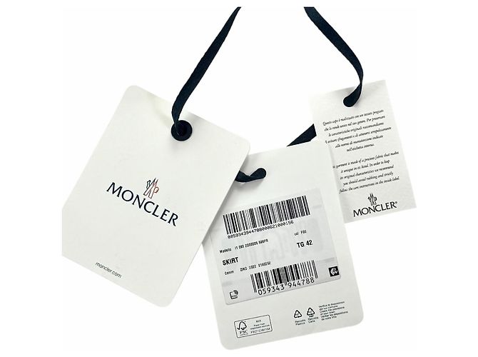 Saia de algodão tweed Moncler Branco Cru - vista 14