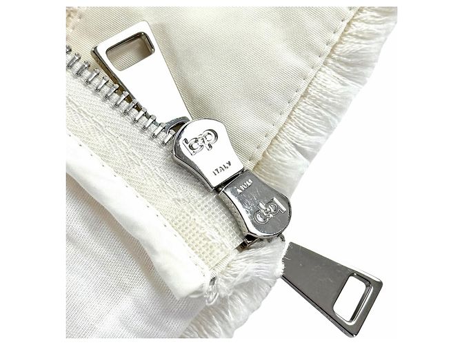 Saia de algodão tweed Moncler Branco Cru - vista 7
