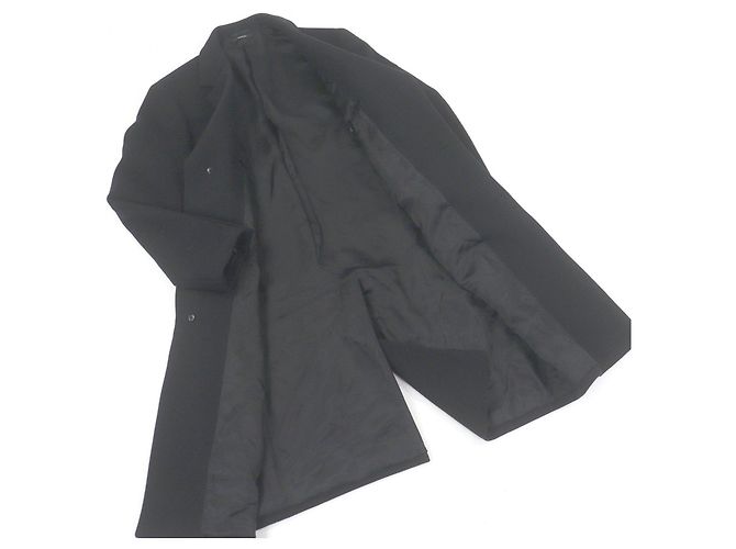 Abrigo de cachemira con vivo de piel de cordero Hermès Chester50 Negro - vista 3