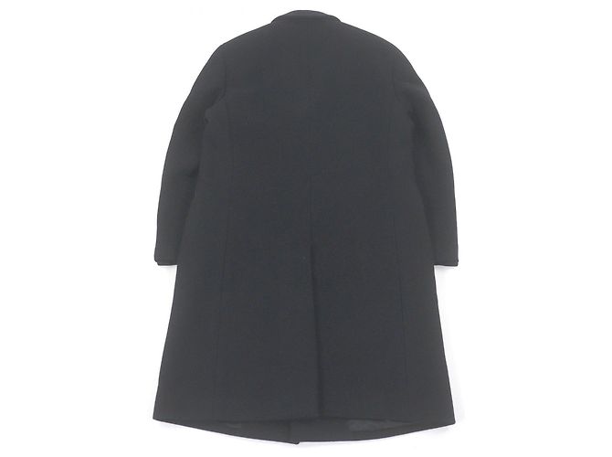 Abrigo de cachemira con vivo de piel de cordero Hermès Chester50 Negro - vista 4