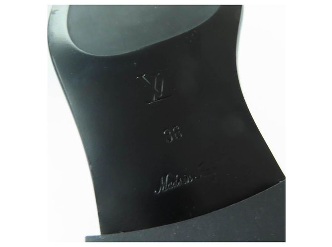 Stivali alti in pelle Louis Vuitton Nero - vista 11