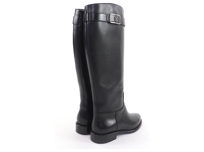 Stivali alti in pelle Louis Vuitton Nero - vista 2