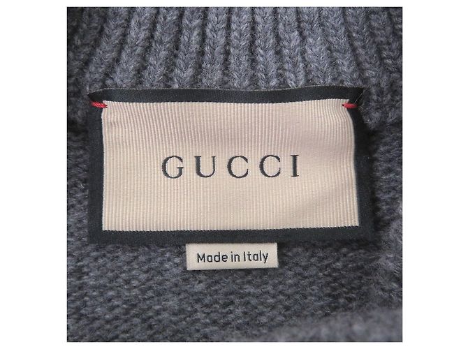 Cárdigan de lana Gucci logo Jumbo GG Castaño - vista 5