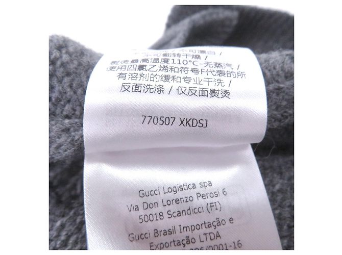 Cárdigan de lana Gucci logo Jumbo GG Castaño - vista 8