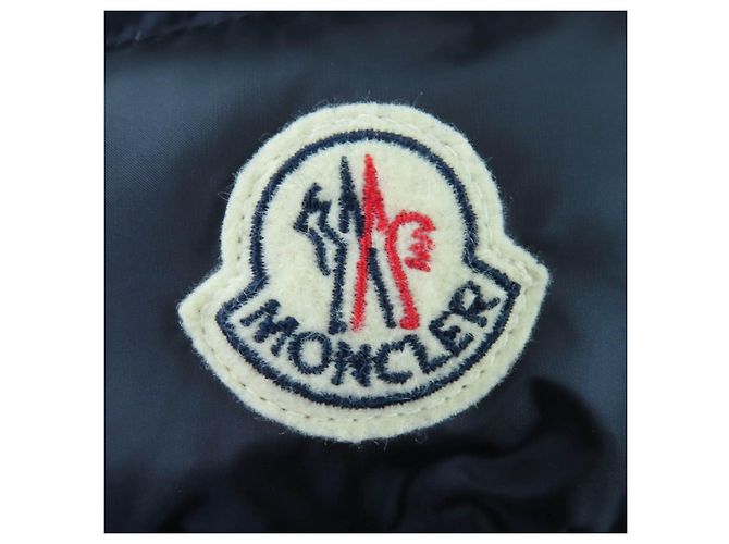 Moncler HERMINE Nylon-Daunenmantel Blau Marineblau - Ansicht 6