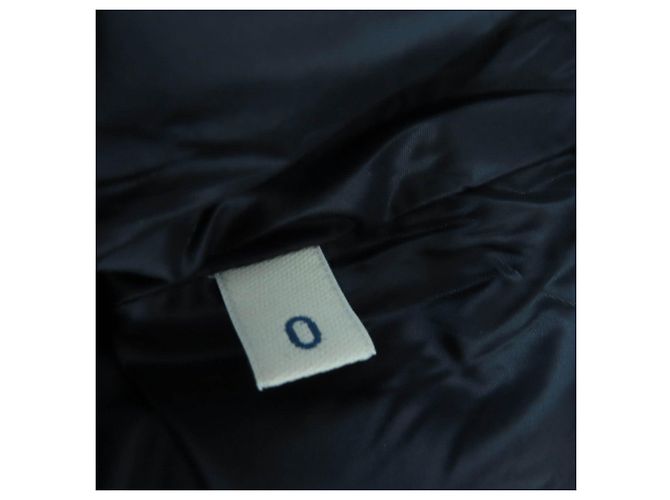 Moncler HERMINE Nylon-Daunenmantel Blau Marineblau - Ansicht 9