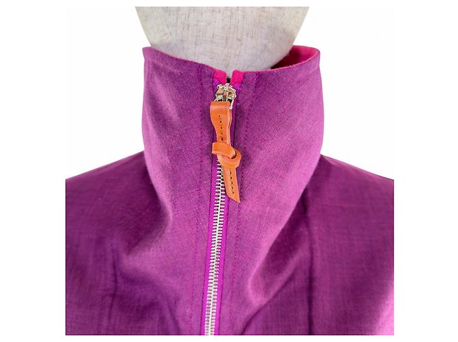 Chaqueta Hermès34 de cachemira, lana virgen y seda Rosa Púrpura - vista 4