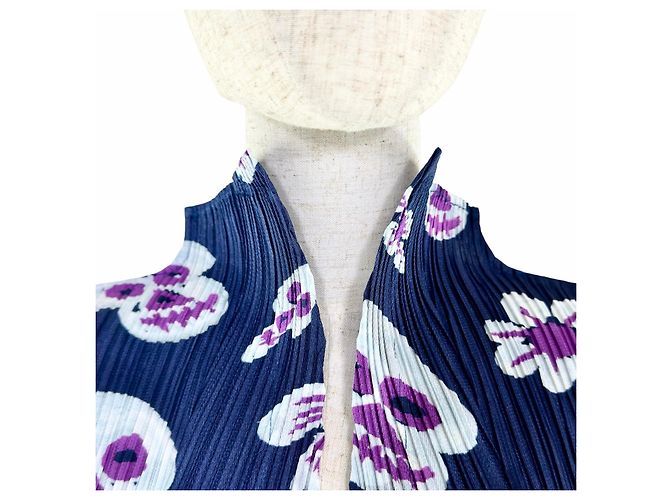 Issey Miyake Cárdigan de poliéster PLEATS PLEASE Azul Azul marino - vista 4