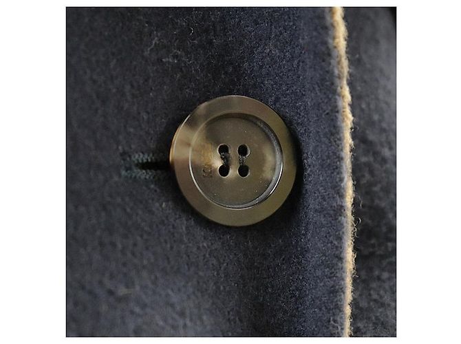 Fendi FF Zuccha Monogram Wool Silk Coat Brown Blue Navy blue - view 4