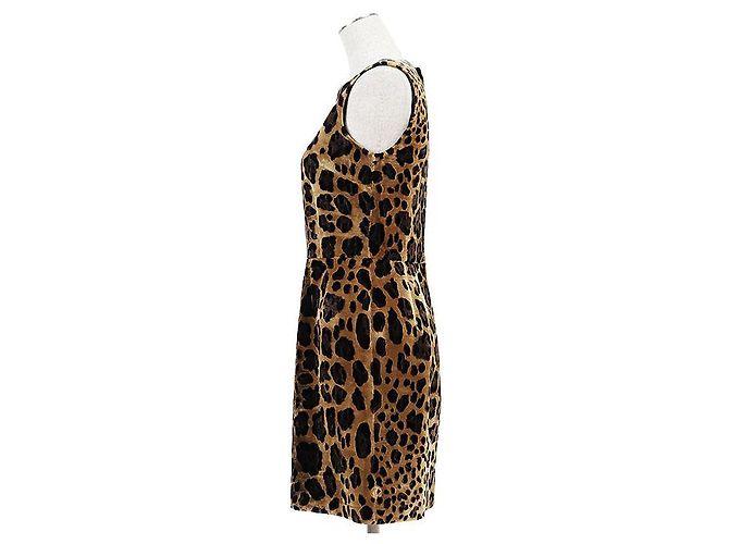 Dolce & Gabbana Dolce&Gabbana Samtkleid Braun Schwarz Hellbraun - Ansicht 13