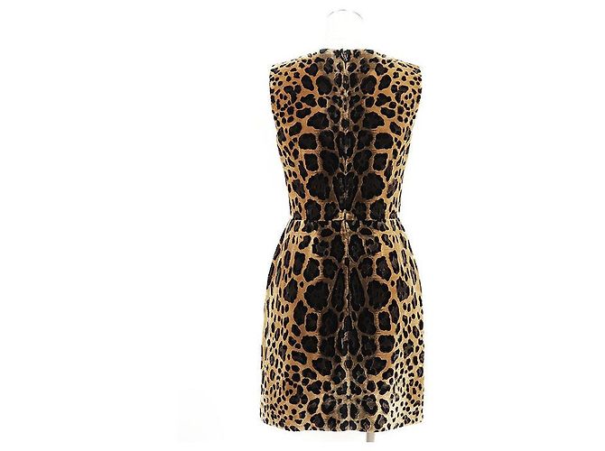 Dolce & Gabbana Dolce&Gabbana Samtkleid Braun Schwarz Hellbraun - Ansicht 5
