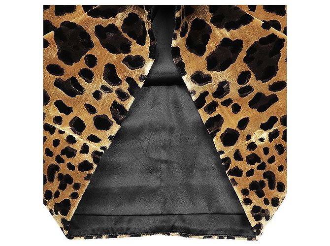Dolce & Gabbana Dolce&Gabbana Samtkleid Braun Schwarz Hellbraun - Ansicht 9