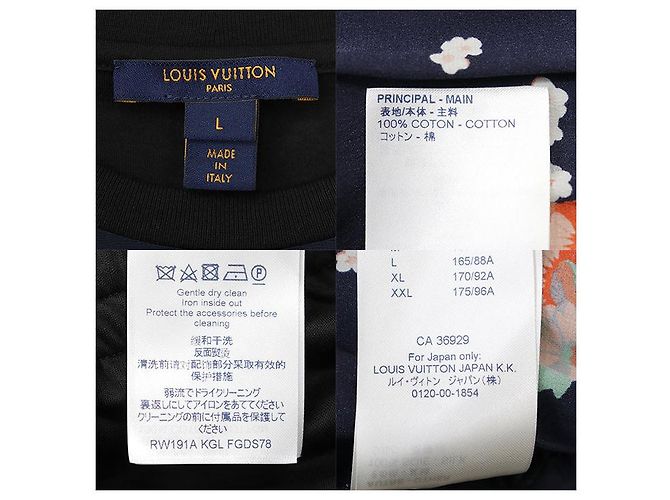 Abito in seta Louis Vuitton Monogram con stampa floreale Nero Multicolore Blu navy - vista 10