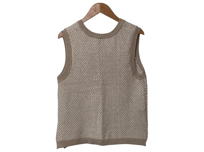 Autre Marque BEAUTY&YOUTH UNITED ARROWS Chaleco de punto Blanco Beige - vista 2