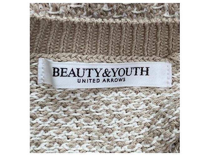 Autre Marque BEAUTY&YOUTH UNITED ARROWS Chaleco de punto Blanco Beige - vista 3