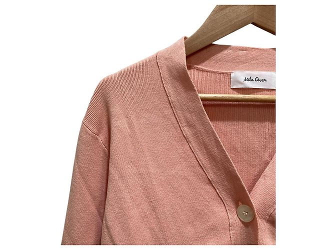 Autre Marque Mila Owen Cárdigan de punto con cuello en V Rosa - vista 2
