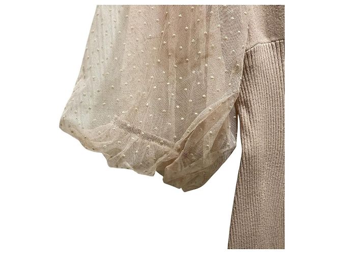 Autre Marque Snidel Knit Dress Beige - view 3