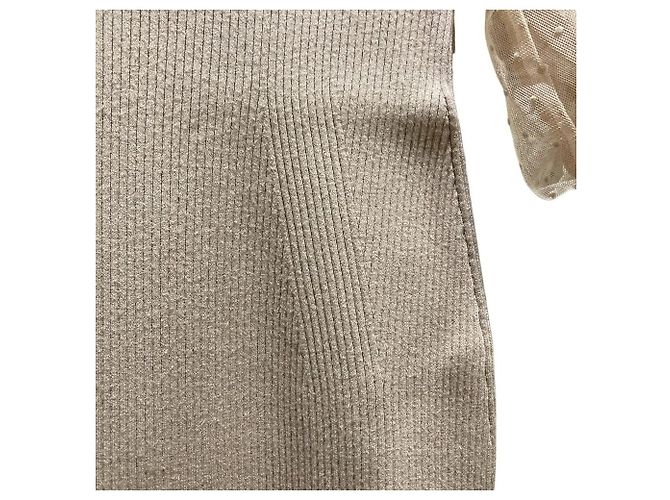 Autre Marque Snidel Knit Dress Beige - view 4