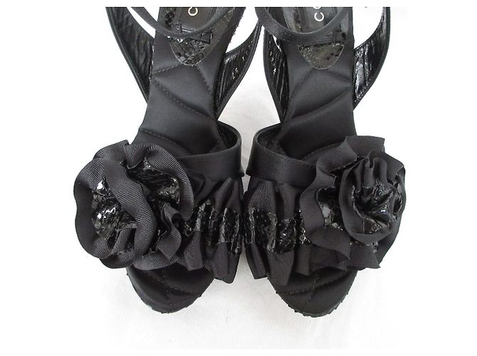 Autre Marque Sandali con cinturini a fiore COTOO Nero - vista 4