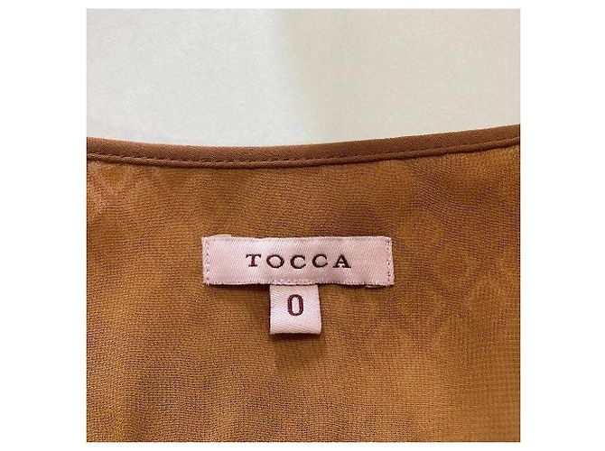 Autre Marque Tocca ärmelloses Kleid mit Schleife und Raffung Braun - Ansicht 3