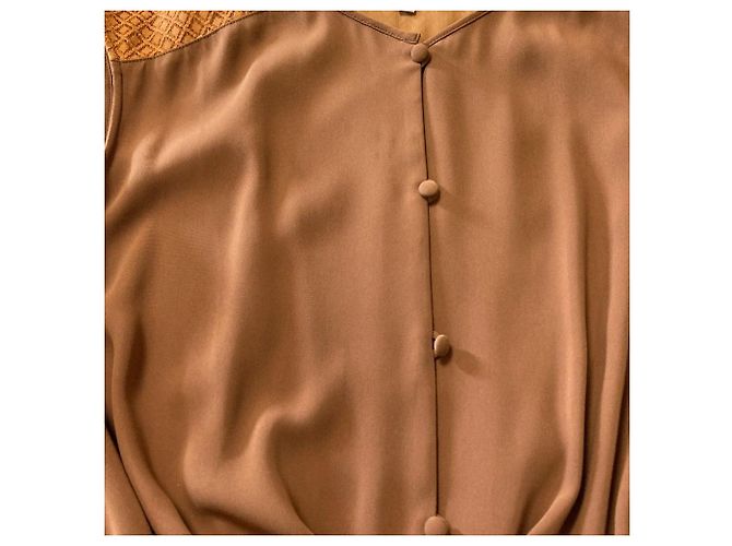 Autre Marque Tocca ärmelloses Kleid mit Schleife und Raffung Braun - Ansicht 6