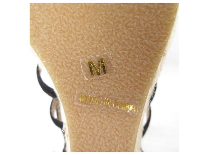 Autre Marque PINK HOUSE Espadrille Gladiator Sandalen Schwarz - Ansicht 10