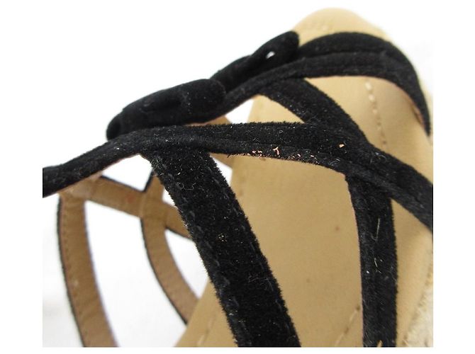 Autre Marque PINK HOUSE Espadrille Gladiator Sandalen Schwarz - Ansicht 15