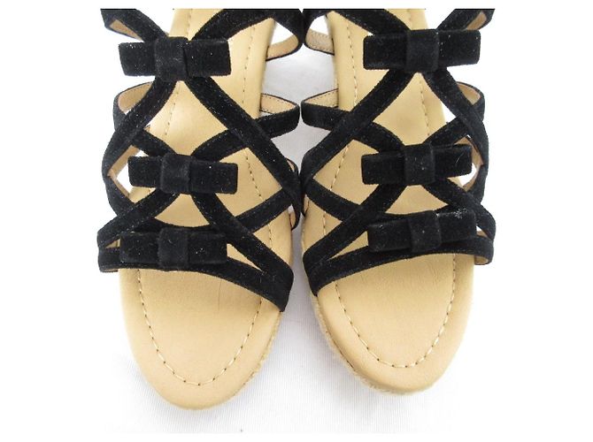 Autre Marque PINK HOUSE Espadrille Gladiator Sandalen Schwarz - Ansicht 4