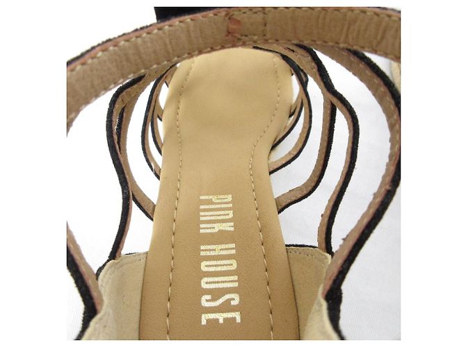 Autre Marque PINK HOUSE Espadrille Gladiator Sandalen Schwarz - Ansicht 6