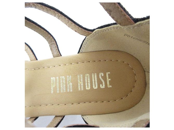Autre Marque PINK HOUSE Espadrille Gladiator Sandalen Schwarz - Ansicht 7
