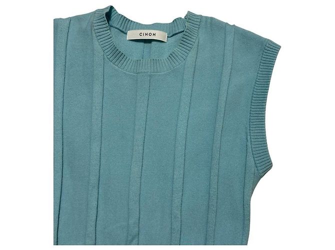 Autre Marque Vestido sin mangas de punto exclusivo CINOH STUDIOUS Azul Azul claro - vista 3