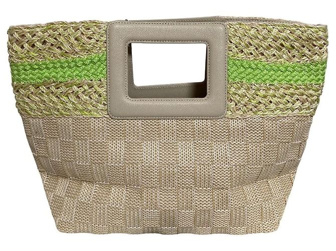 Autre Marque Bolso Cesta PAPILLONNER Blanco Beige Crudo - vista 2