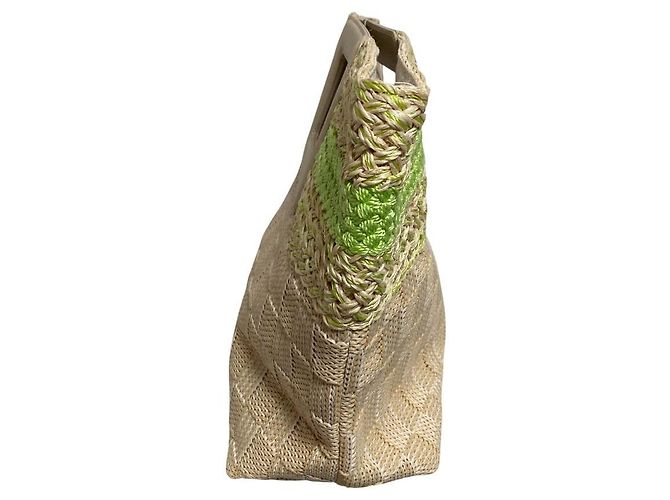 Autre Marque Bolso Cesta PAPILLONNER Blanco Beige Crudo - vista 3