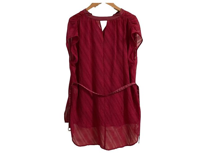 Autre Marque Túnica transparente sem mangas LOVELESS Marrom Bordeaux - vista 2