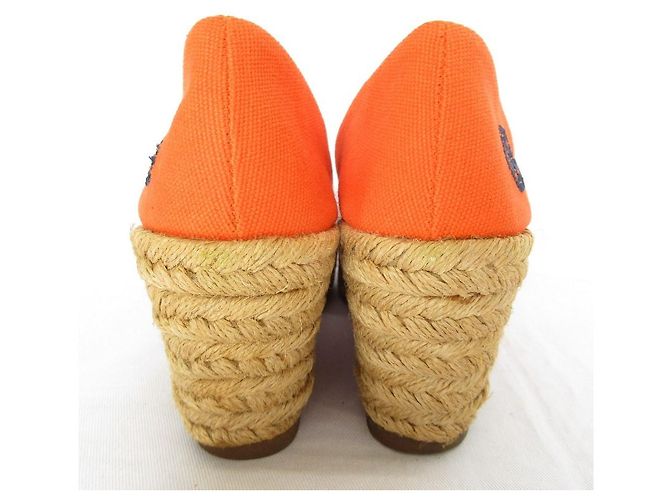 Tory Burch FILIPA Espadrille Wedge Pumps Naranja - vista 3