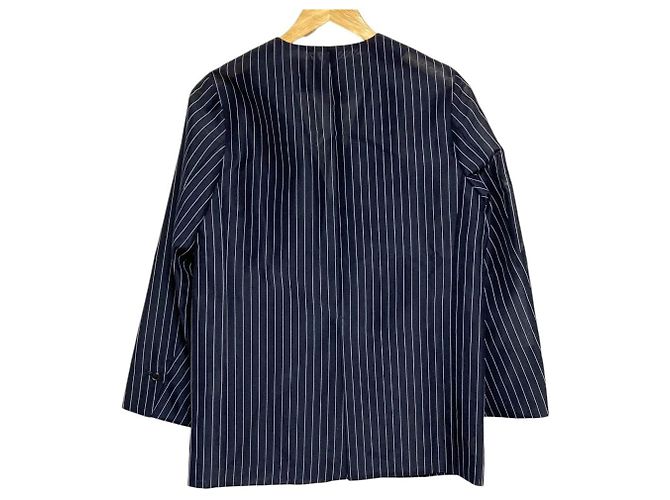 Autre Marque IENA Giacca Trasparente Senza Colletto Blu Blu navy - vista 2