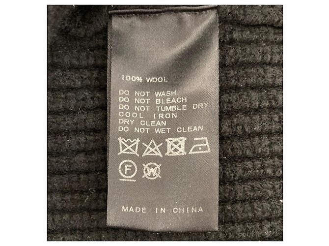 Autre Marque Pull en maille côtelée col V AP STUDIO Noir - vue 5