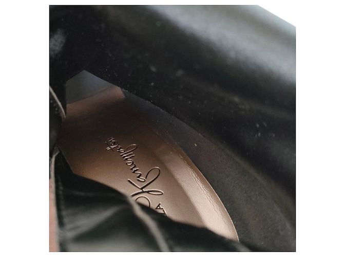 Autre Marque GINZA Kanematsu Velours- Stiefeletten Schwarz - Ansicht 11