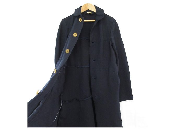 Cappotto a collo rotondo COMME des GARCONS Blu Blu navy - vista 4