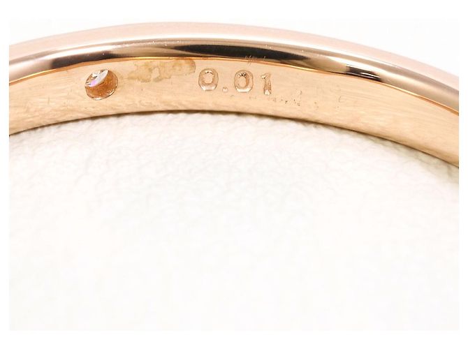 Autre Marque Anel de ouro rosa K10 com diamantes - vista 5