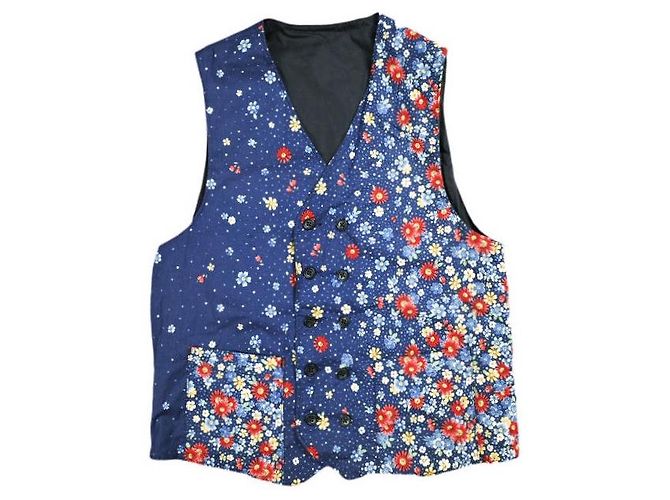 Autre Marque Engineered Garments Colete reversível High Count Twill Vest Azul - vista 3