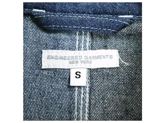 Autre Marque Engineered Garments Logger Jacket Gewaschene 8oz Denim Jacke Blau - Ansicht 4