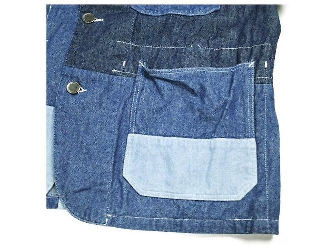 Autre Marque Engineered Garments Logger Jacket Gewaschene 8oz Denim Jacke Blau - Ansicht 6